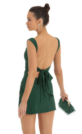 Bodycon Side Slit Dress in Green